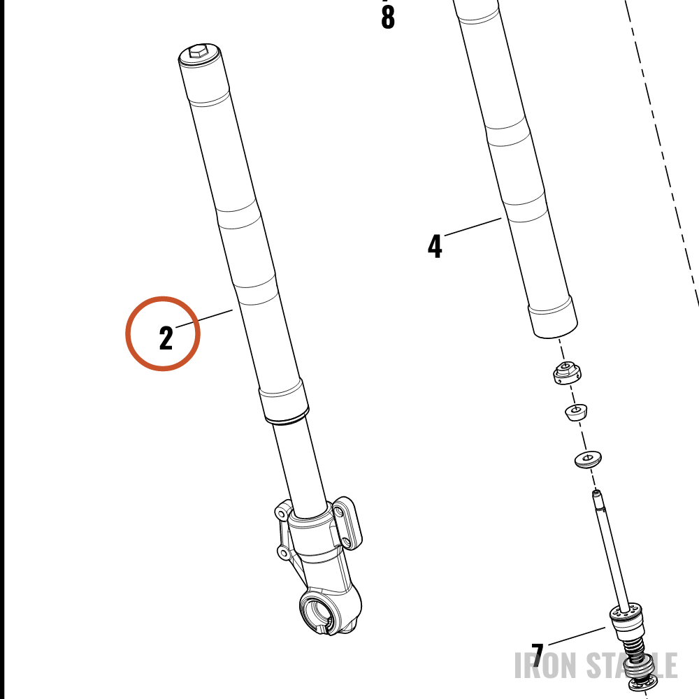 Harley-Davidson Fork, Fr Tlscp, Rh