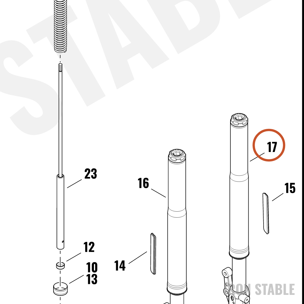 Harley-Davidson Fork, Fr Tlscp, Lh