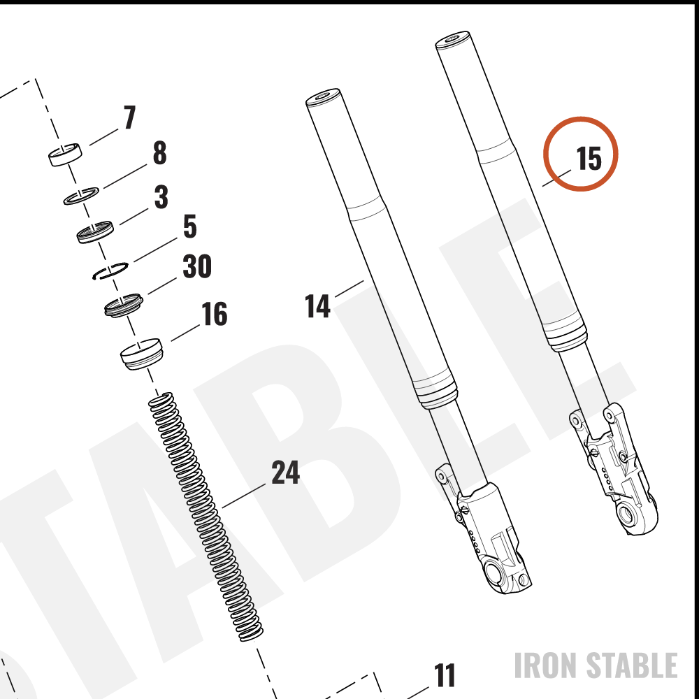 Harley-Davidson Fork, Fr Tlscp, Lh