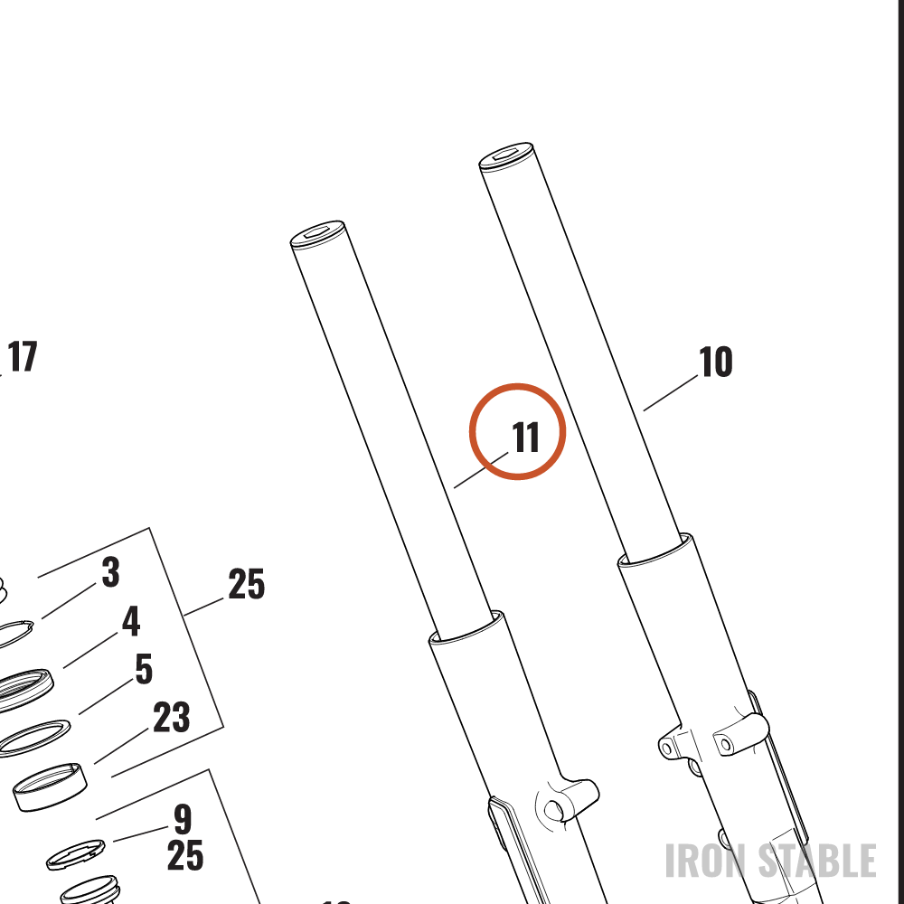 Harley-Davidson Fork, Fr Tlscp, Rh