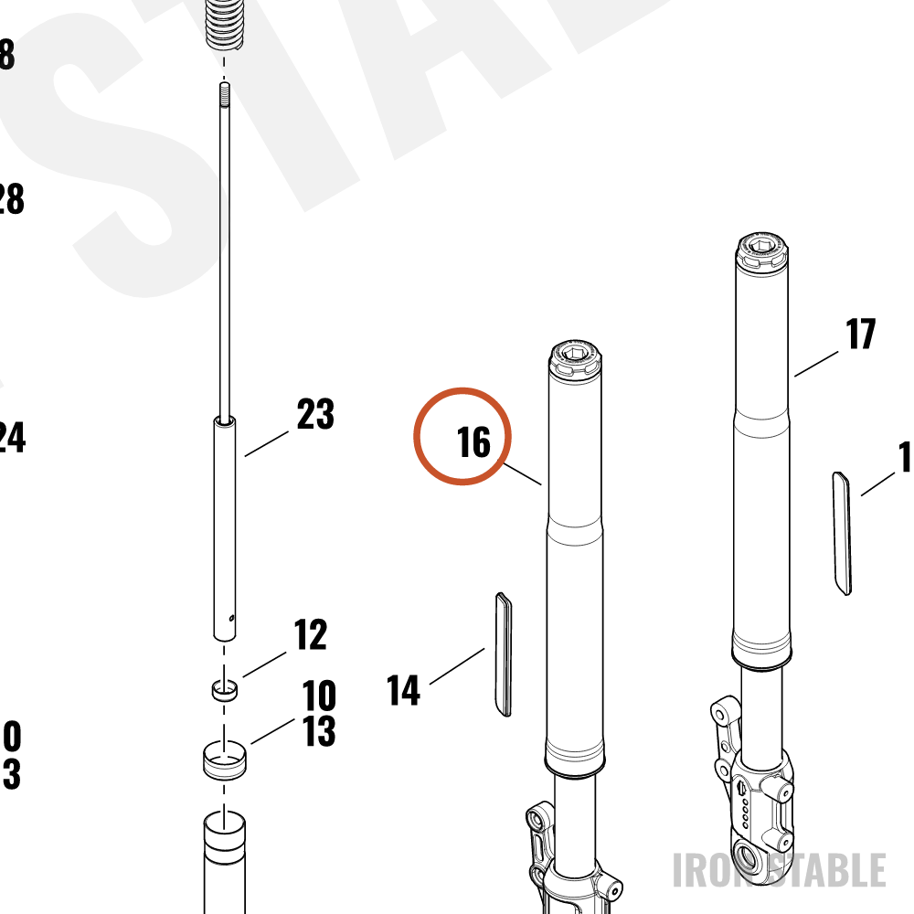 Harley-Davidson Fork, Fr Tlscp, Rh