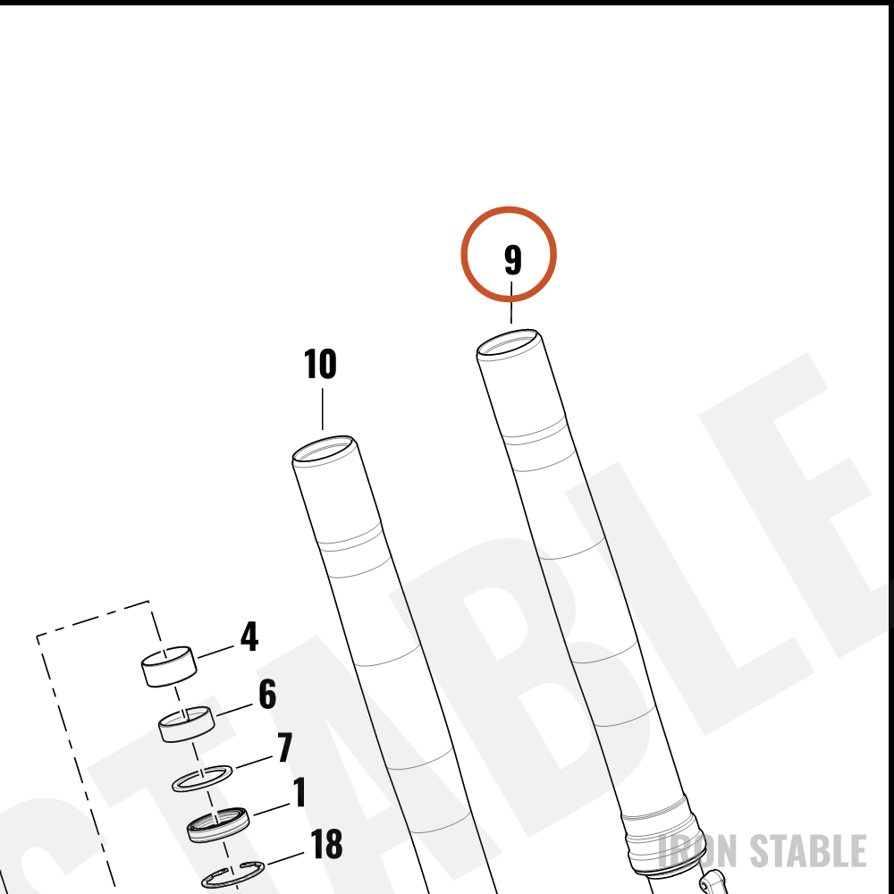 Harley-Davidson Fork, Fr Tlscp, Lh