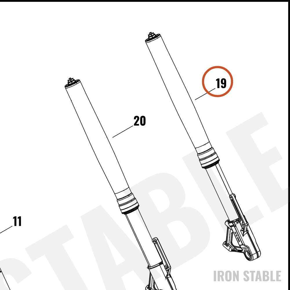 Harley-Davidson Fork, Fr Tlscp, Lh, 47mm, Inv