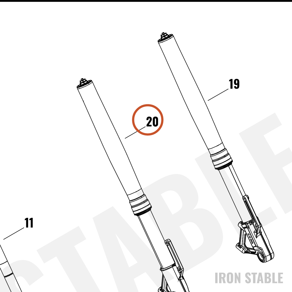 Harley-Davidson Fork, Fr Tlscp, Rh, 47mm, Inv