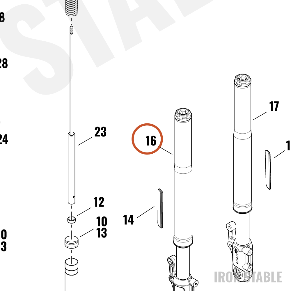 Harley-Davidson Fork, Fr Tlscp, Rh