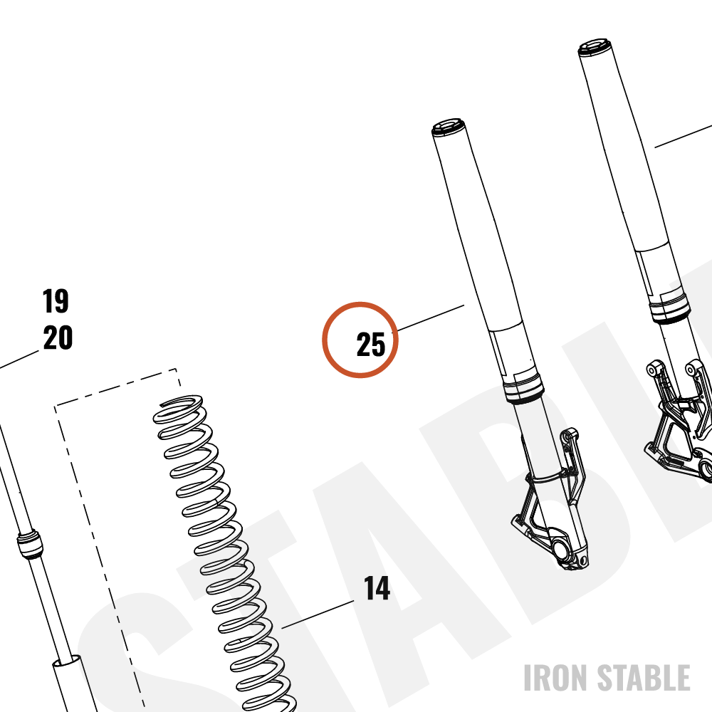 Harley-Davidson Fork, Fr Tlscp, Rh, 47mm, Inv