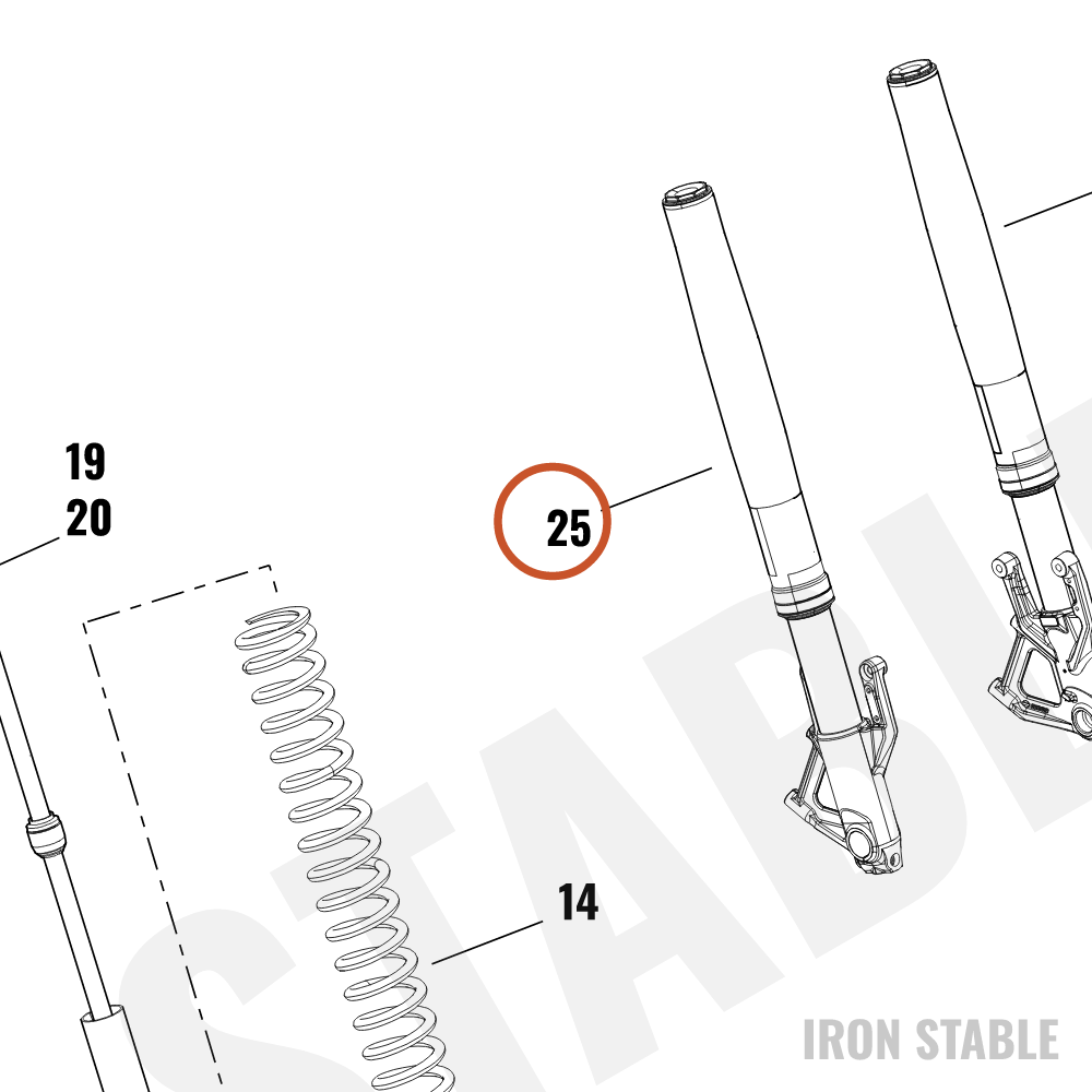 Harley-Davidson Fork, Fr Tlscp, Rh, 47mm, Inv