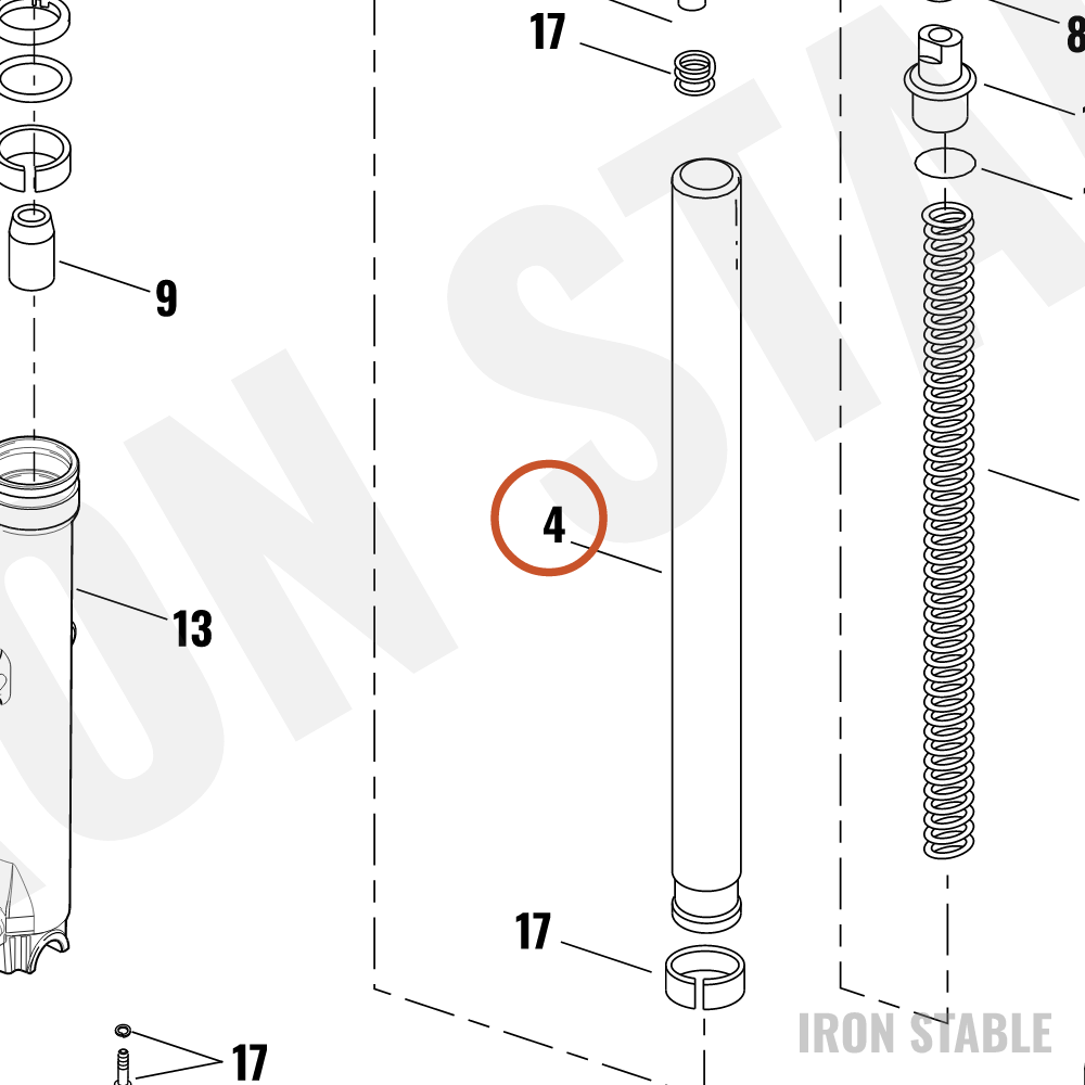 Harley-Davidson Tube Stanchion Front Fork