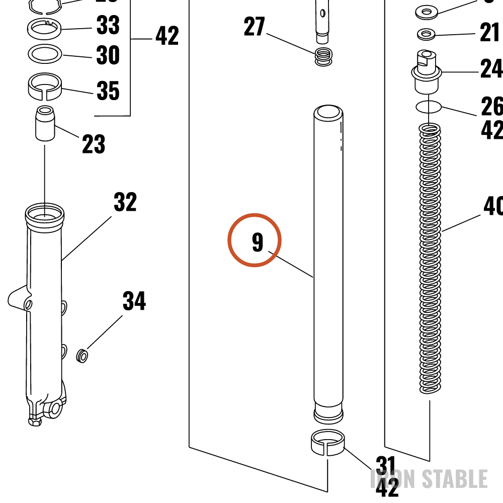 Harley-Davidson Tube Comp Front Fork