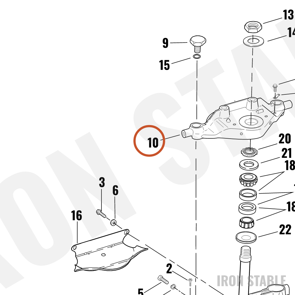 Harley-Davidson Bracket, Upr Fork, Gloss Blk