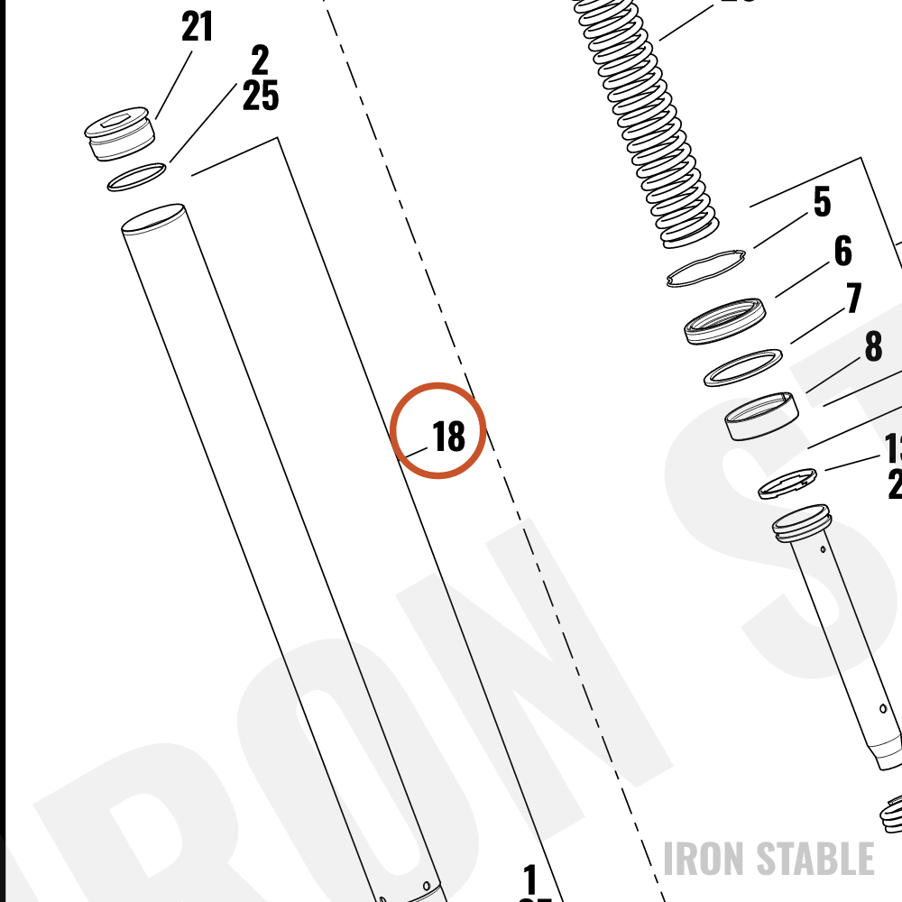 Harley-Davidson Fork Pipe Assembly