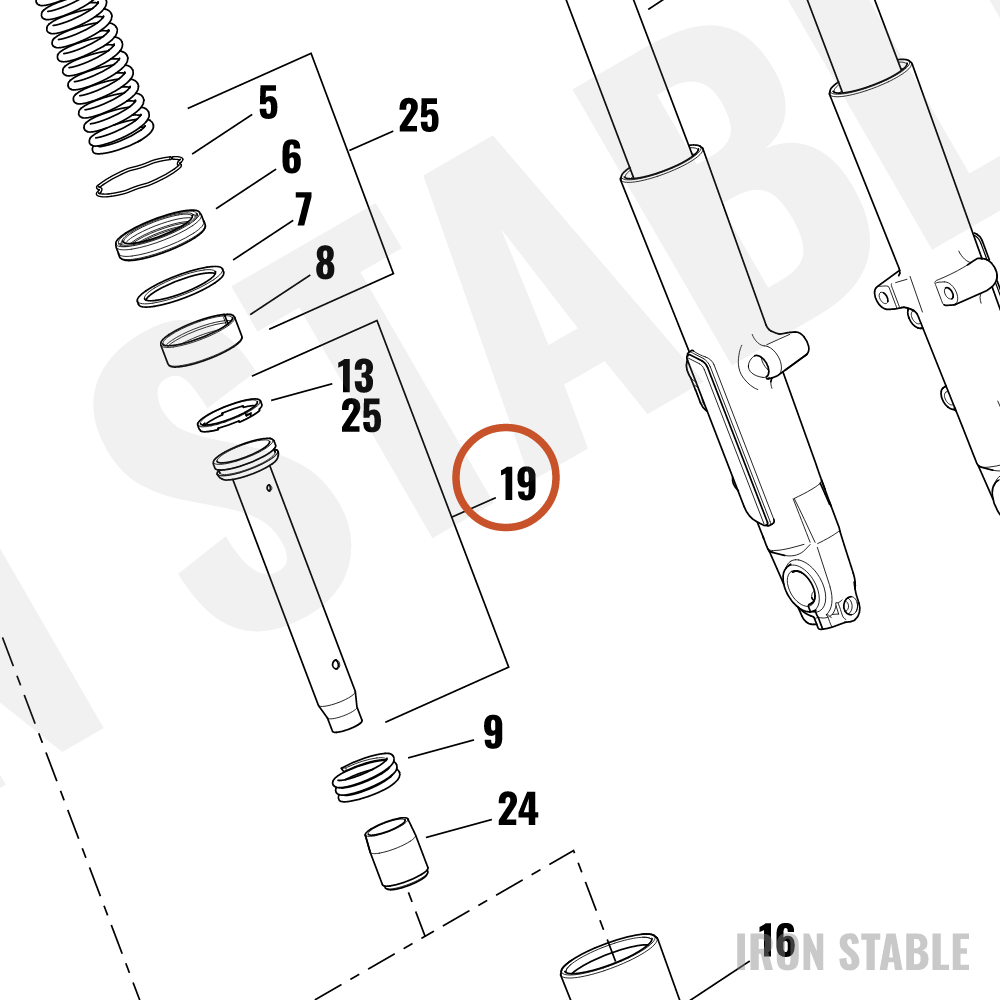 Harley-Davidson Seat Pipe Assembly