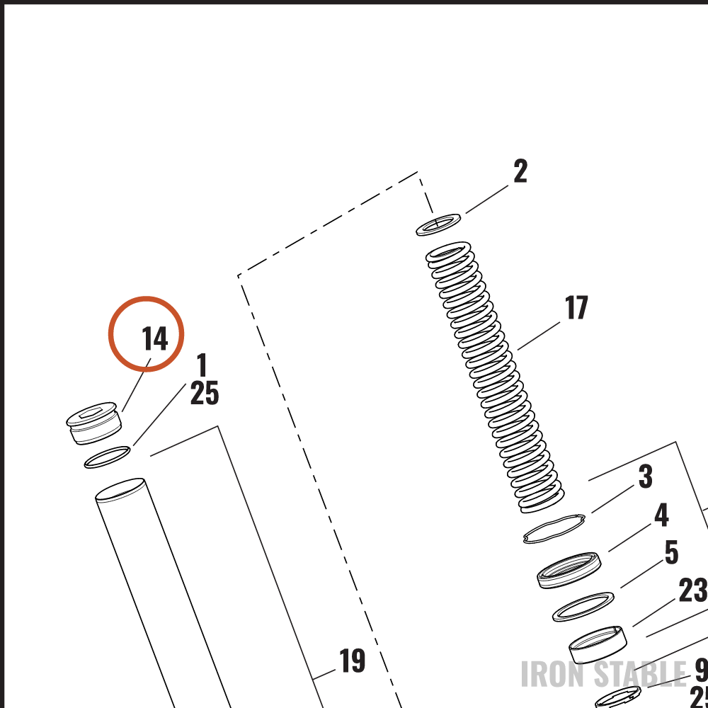 Harley-Davidson Bolt, Fork, Zinc(Po)