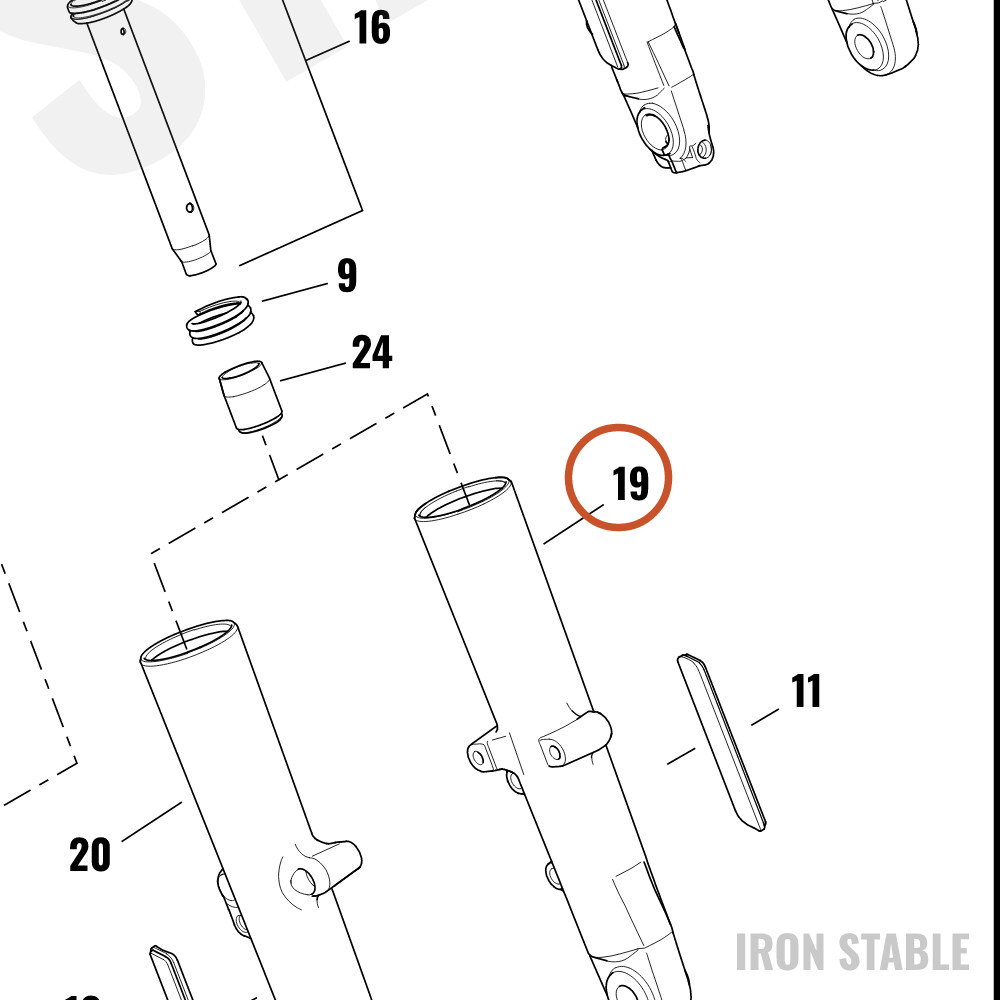 Harley-Davidson Slider, Fr Tlscp Fork, Lh, Chrome