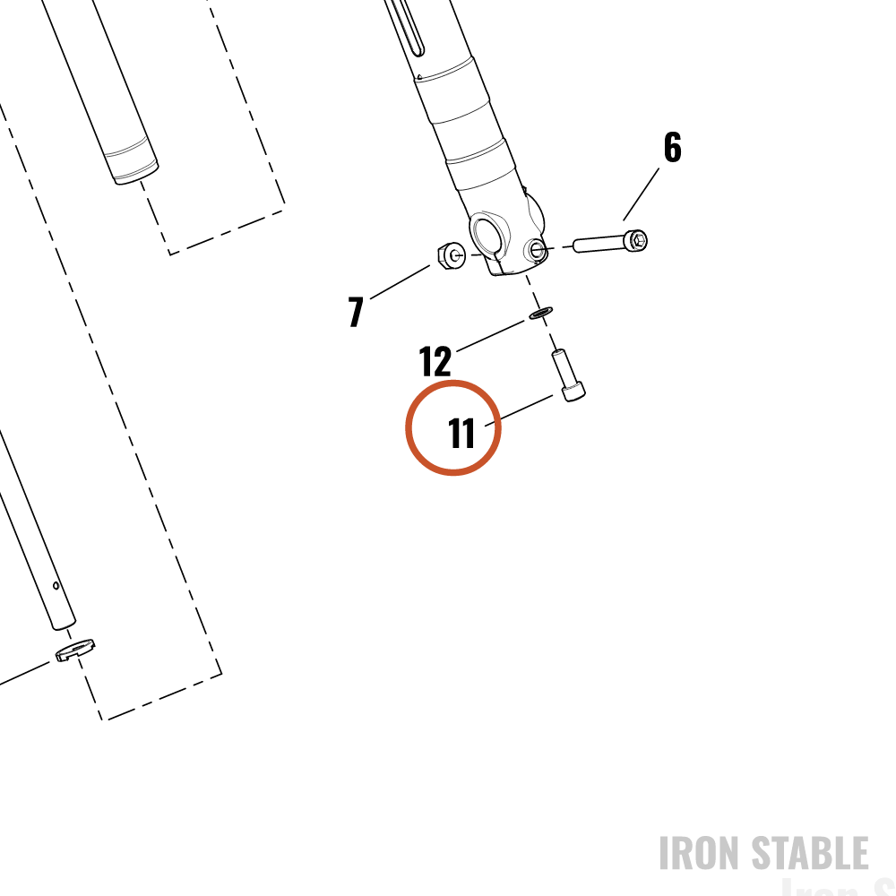 Harley-Davidson Seat Pipe Bolt, Fork