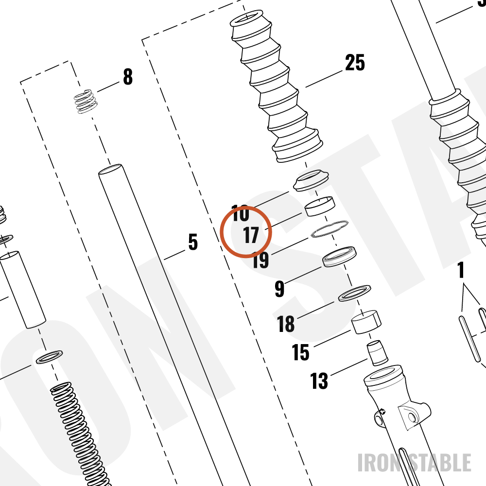 Harley-Davidson Bushing, Guide, Fork