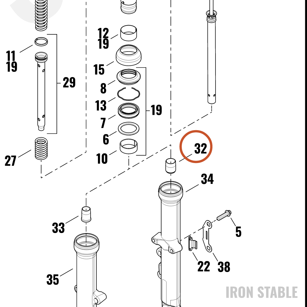 Harley-Davidson Oil Lock, Lh-Fork