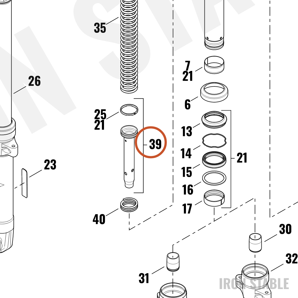 Harley-Davidson Seat Pipe Comp