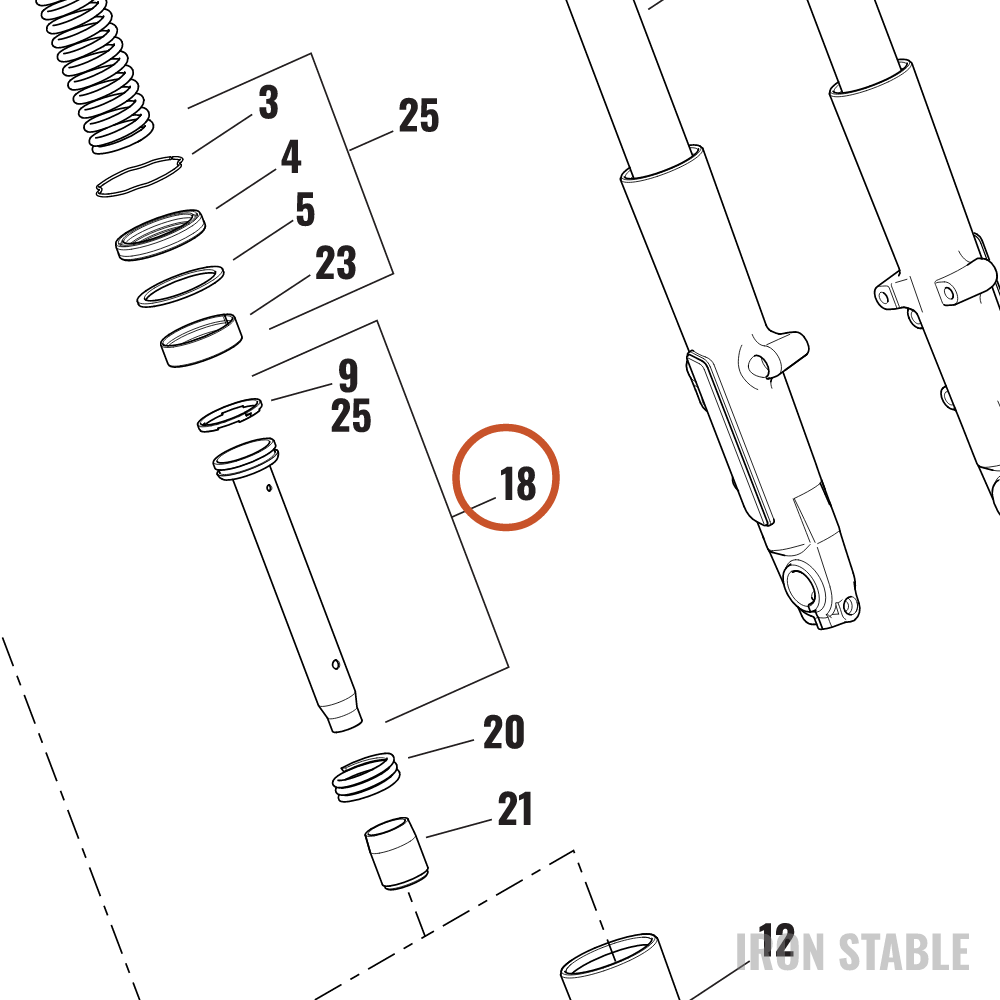 Harley-Davidson Seat Pipe Assembly