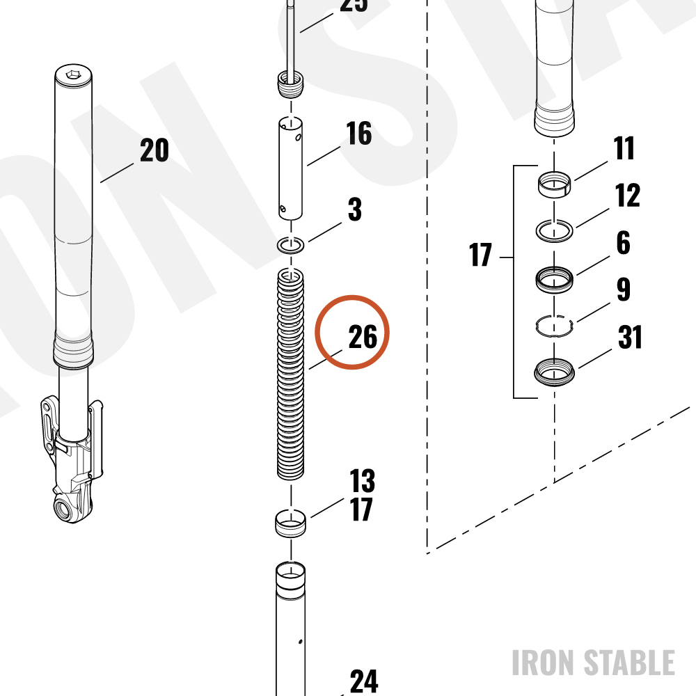 Harley-Davidson Spring, Fr Tlscp Fork, Main