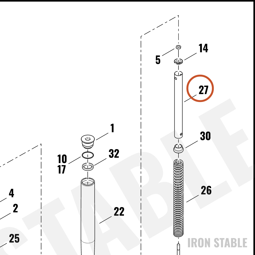 Harley-Davidson Fr Tlscp Fork Sub-Component, Spring