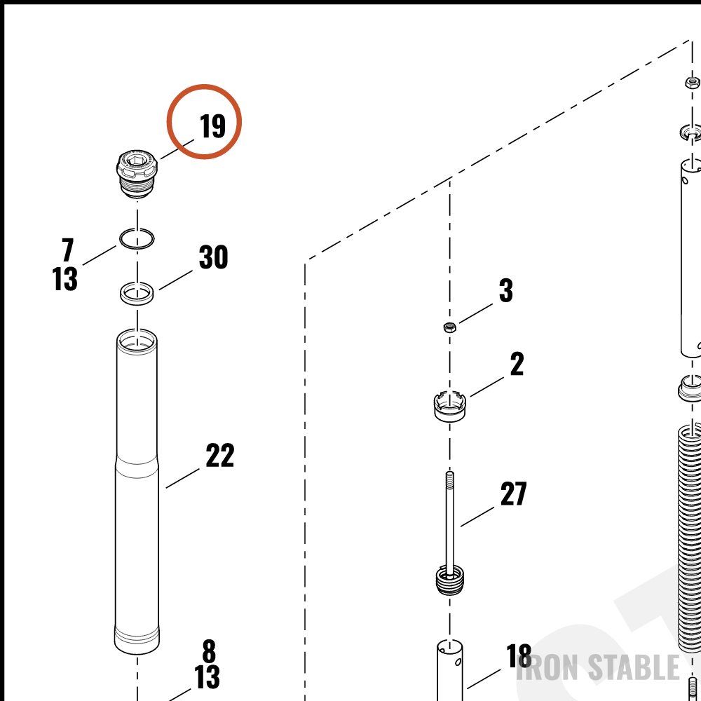 Harley-Davidson Fr Tlscp Fork Sub-Component, Cap, Fo