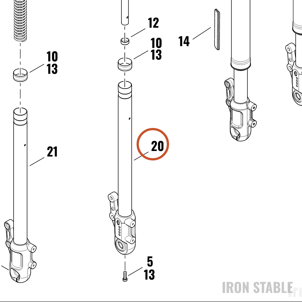 Harley-Davidson Slider, Fr Tlscp Fork, Lh, Asm