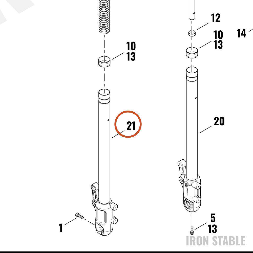 Harley-Davidson Slider, Fr Tlscp Fork, Rh