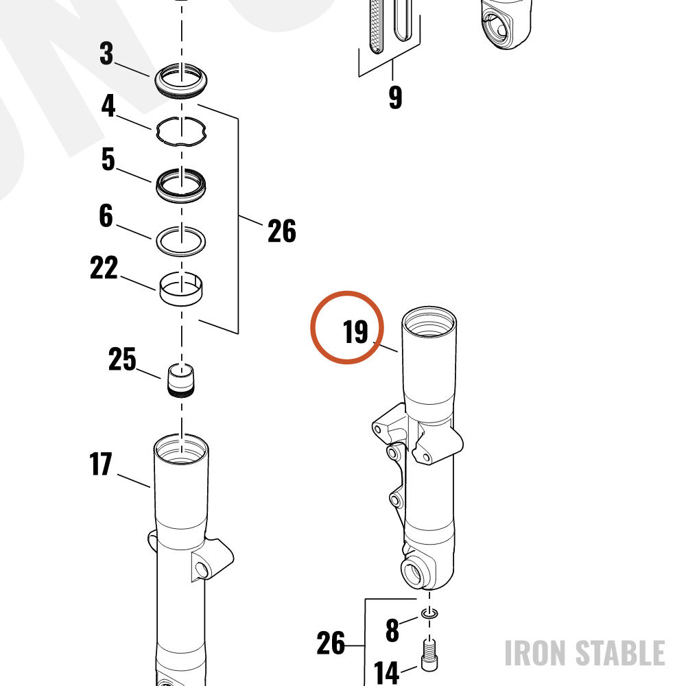 Harley-Davidson Slider, Fr Tlscp Fork, Lh, 49mm