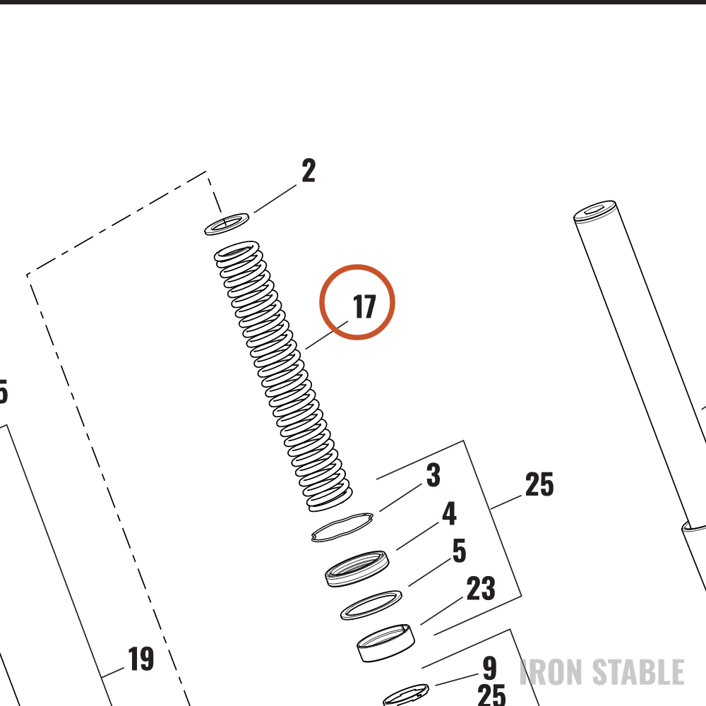 Harley-Davidson Spring, Fr Tlscp Fork, X