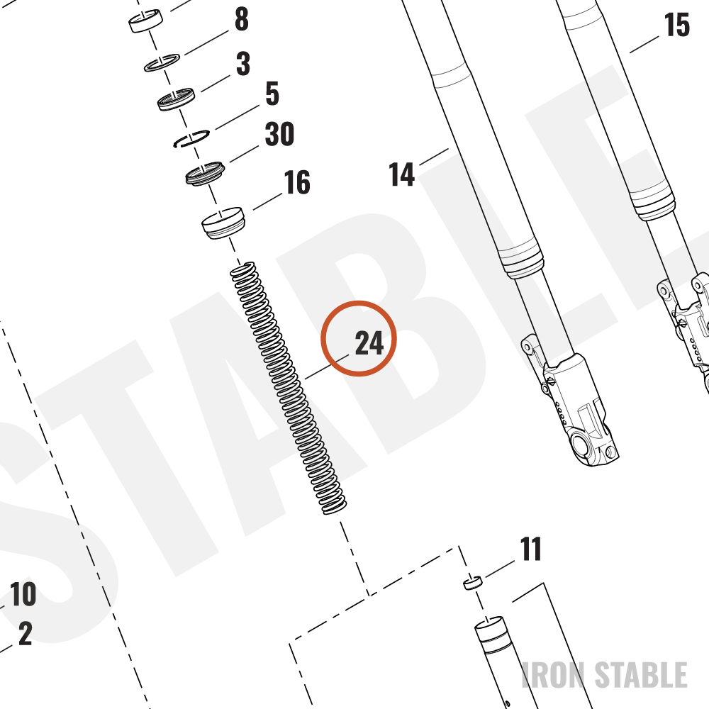 Harley-Davidson Spring, Fr Tlscp Fork, Main