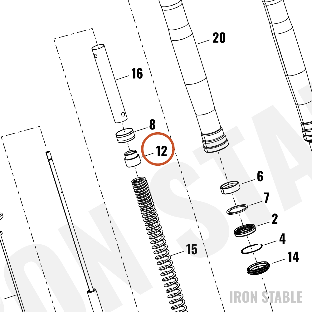 Harley-Davidson Fr Tlscp Fork Sub-Component, Spring