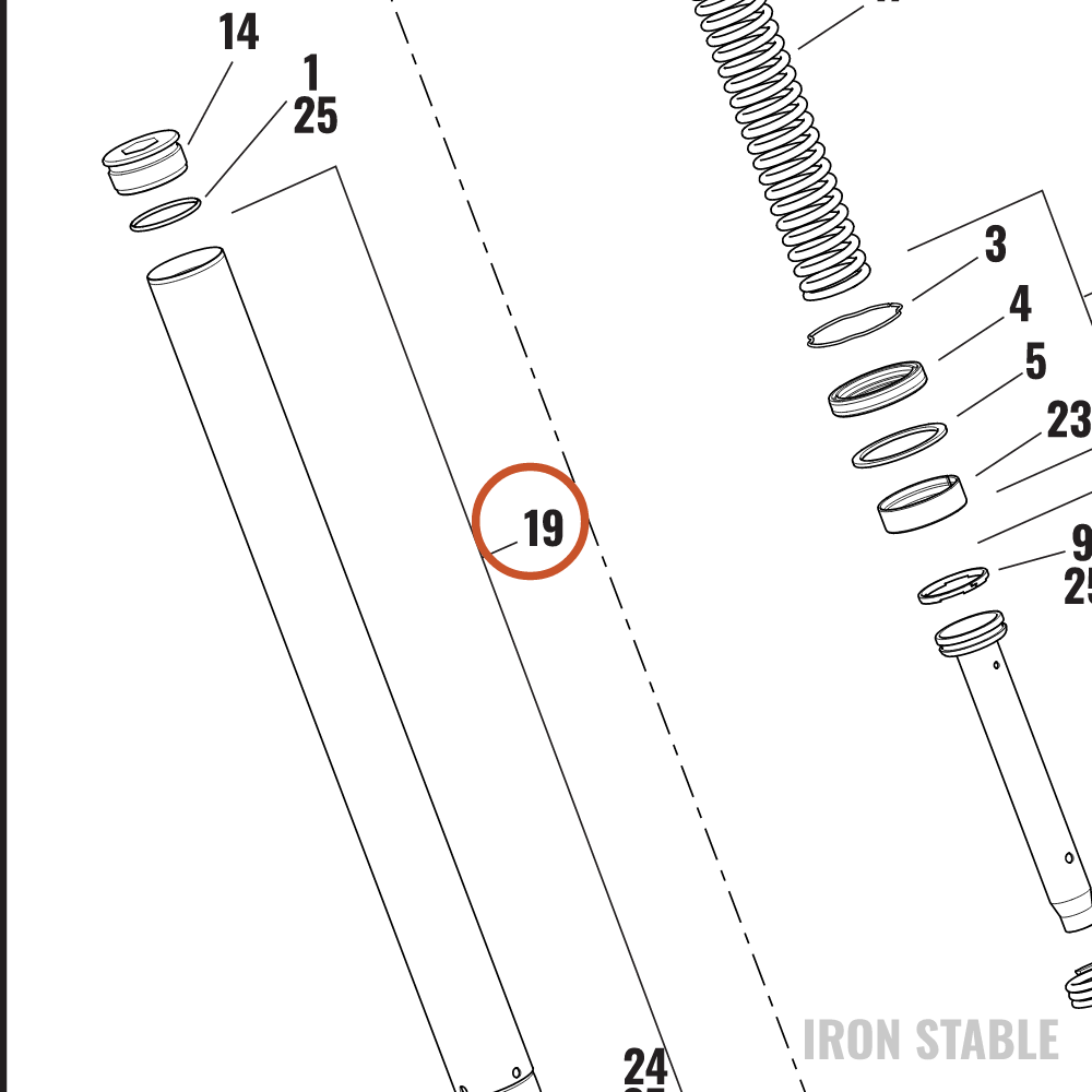 Harley-Davidson Fr Tlscp Fork Sub-Component, Fork P