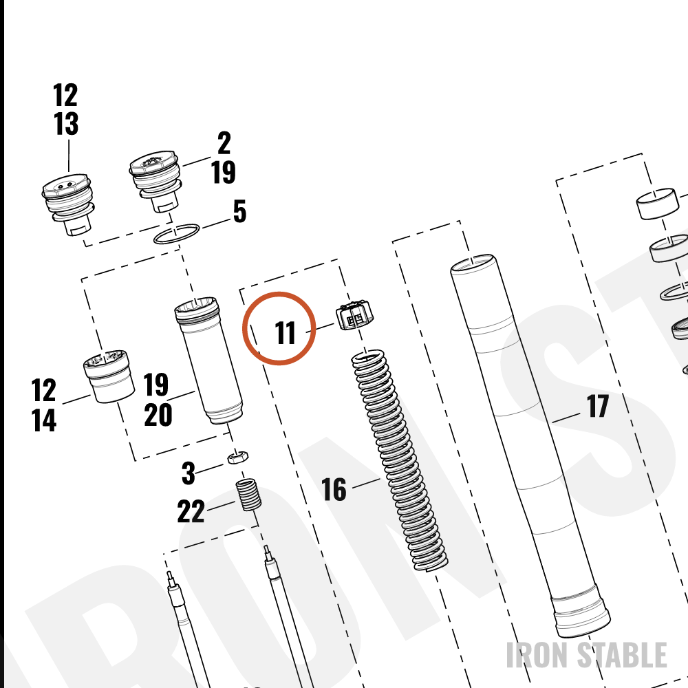 Harley-Davidson Fr Tlscp Fork Sub-Component, Spring