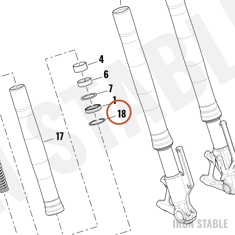 Harley-Davidson Fr Tlscp Fork Sub-Component, Intern