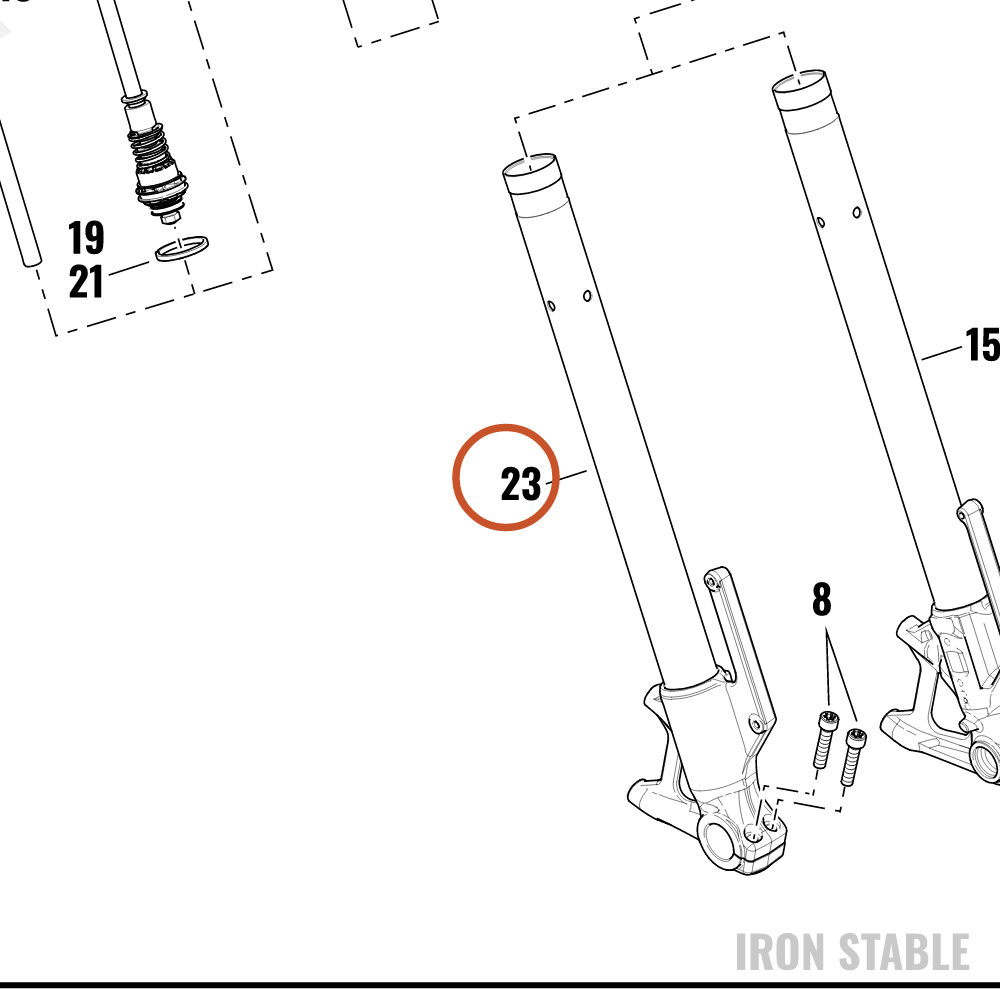 Harley-Davidson Slider, Fr Tlscp Fork, Rh, 43mm