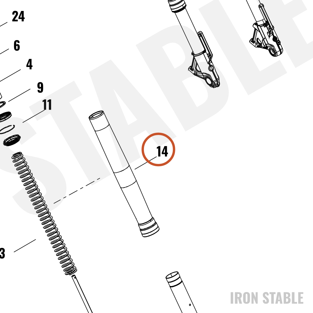 Harley-Davidson Fr Tlscp Fork Sub-Component, Outer