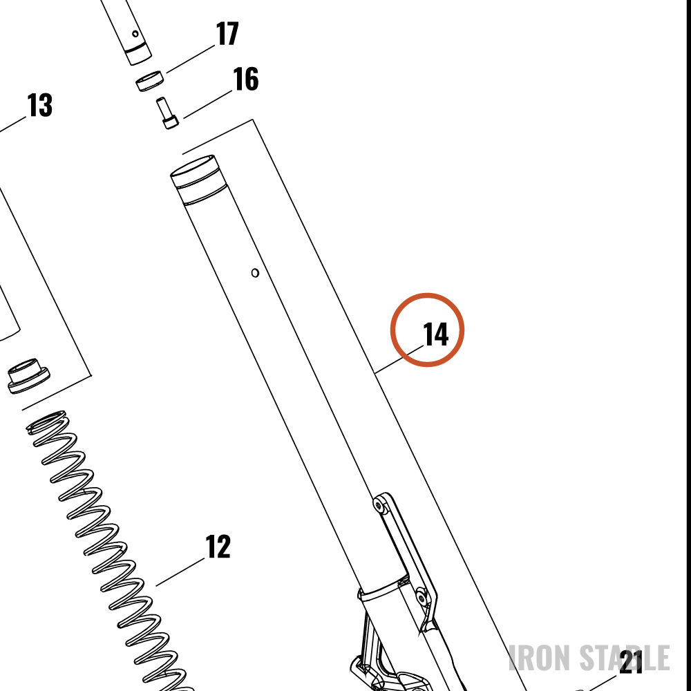Harley-Davidson Slider, Fr Tlscp Fork, Lh Slider