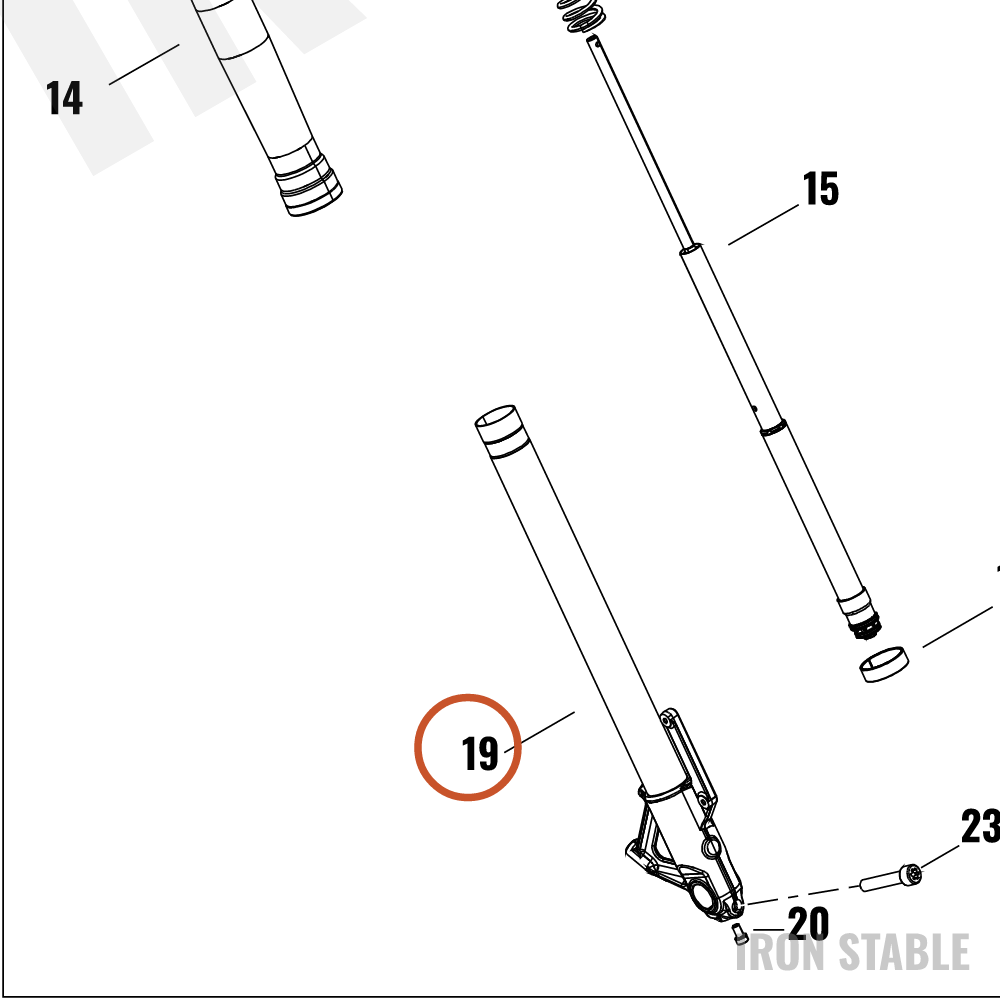 Harley-Davidson Slider, Fr Tlscp Fork, Rh Slider
