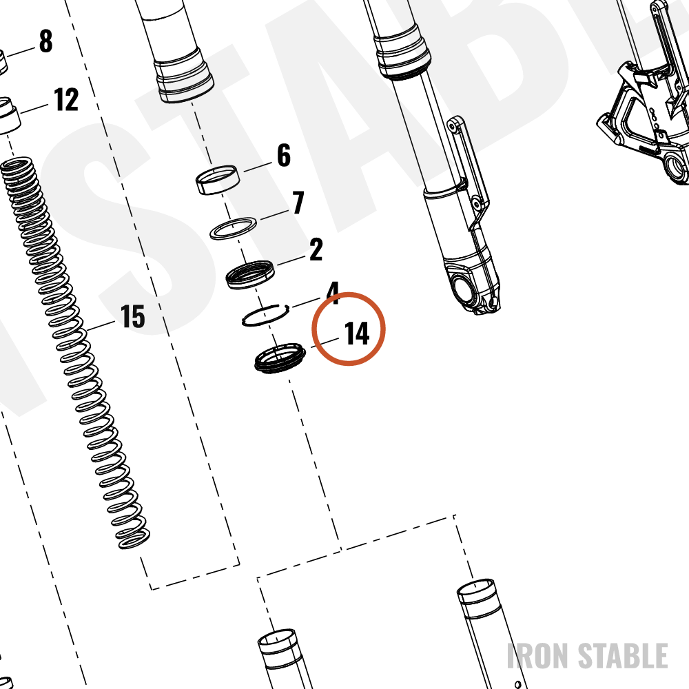 Harley-Davidson Seal, Fr Tlscp Fork, Dust Seal