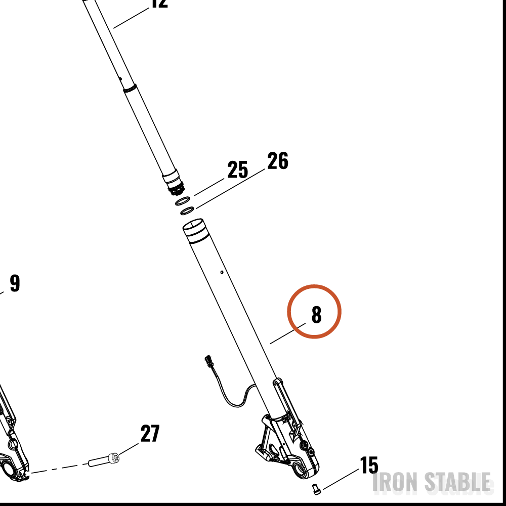 Harley-Davidson Slider, Fr Tlscp Fork, Lh Slider