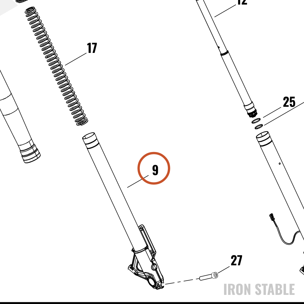 Harley-Davidson Slider, Fr Tlscp Fork, Rh Slider