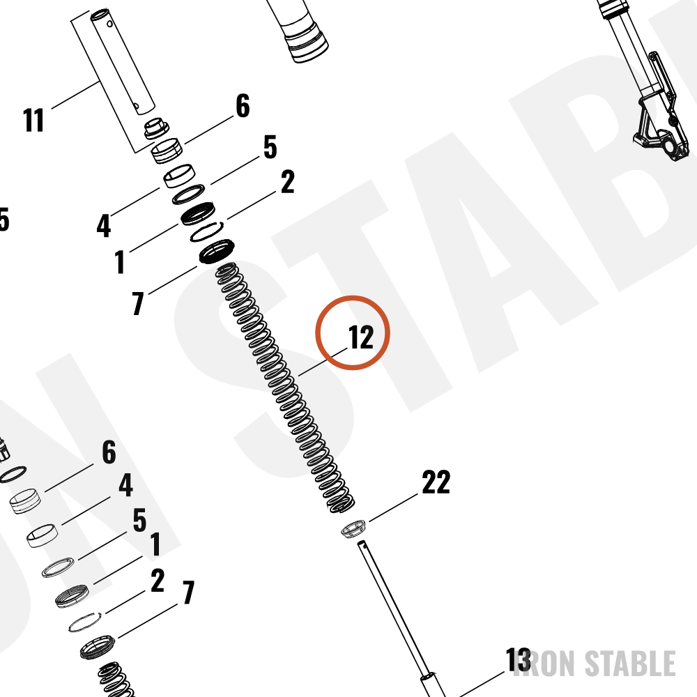 Harley-Davidson Spring, Fr Tlscp Fork