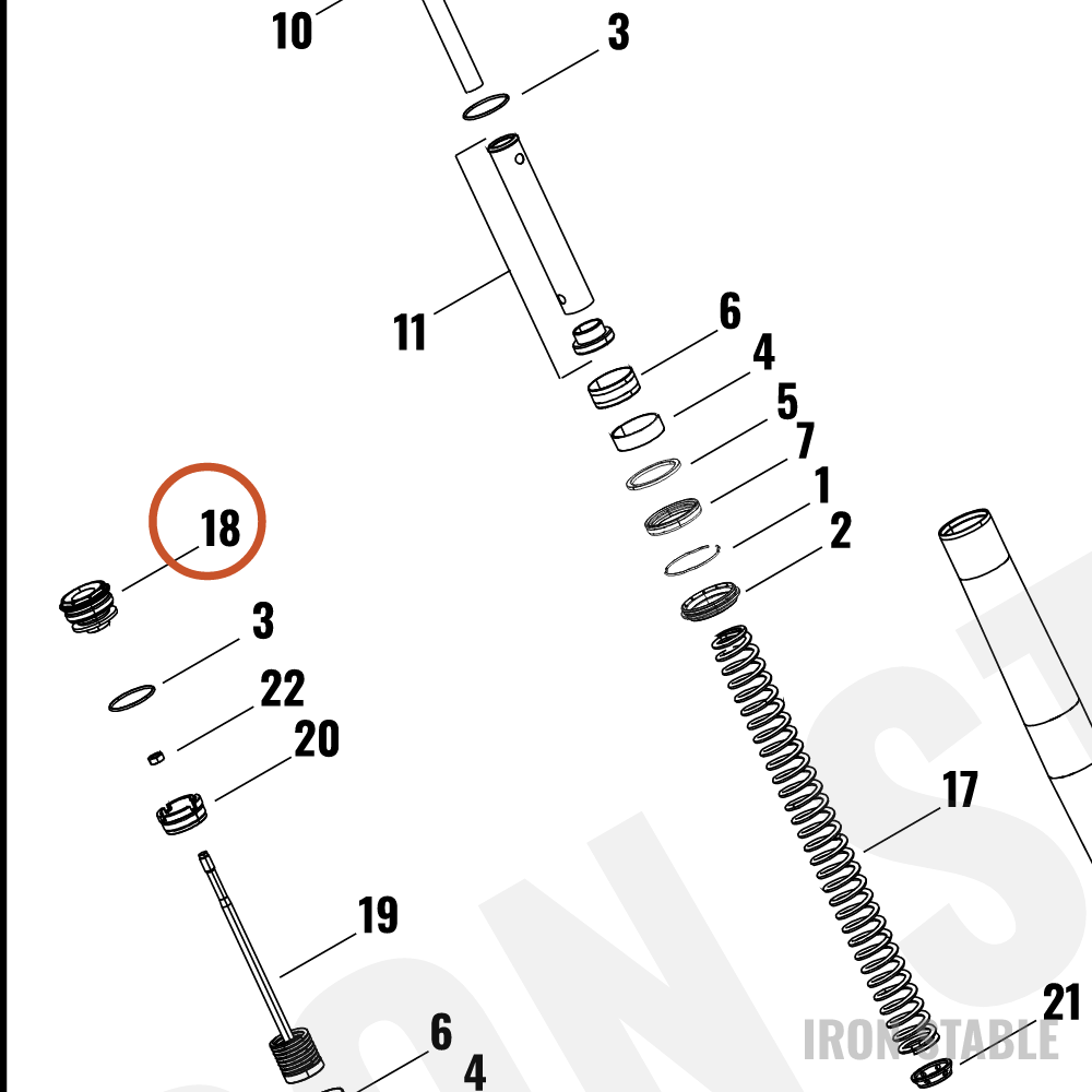 Harley-Davidson Fr Tlscp Fork Sub-Component, Fork B