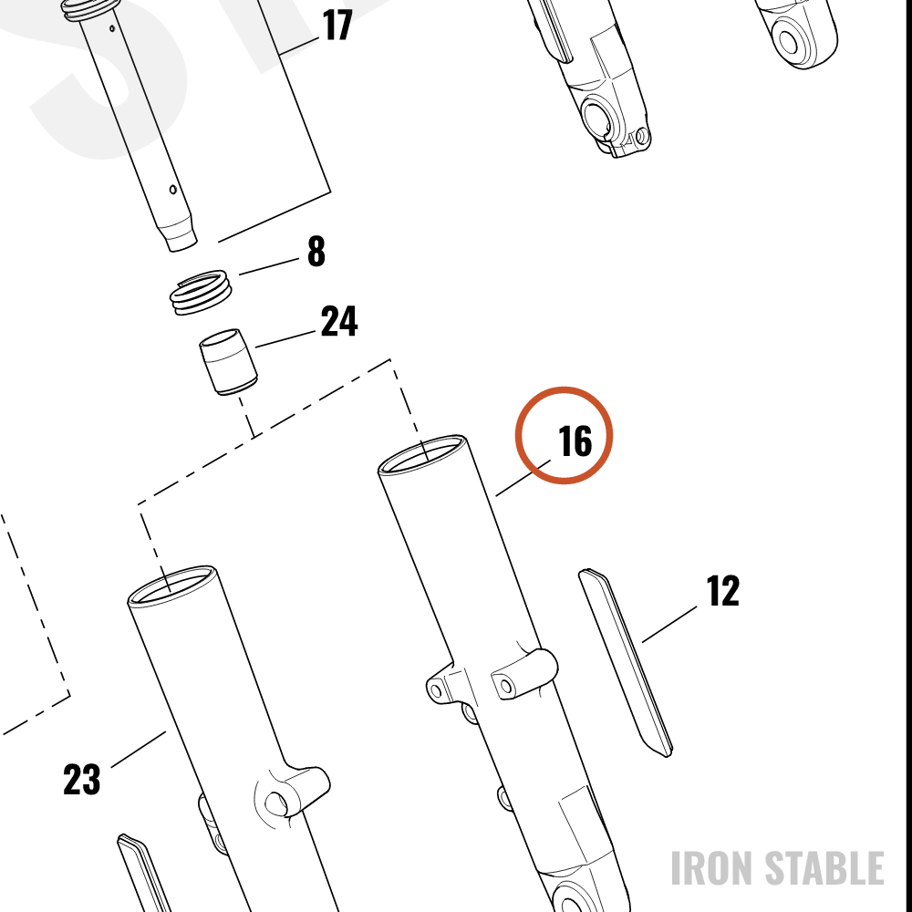 Harley-Davidson Slider, Fr Tlscp Fork, Lh, Scchrm