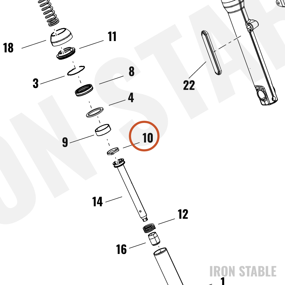 Harley-Davidson Fr Tlscp Fork Sub-Component, Pipe G