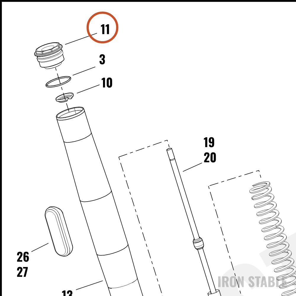 Harley-Davidson Fr Tlscp Fork Sub-Component, Fork B