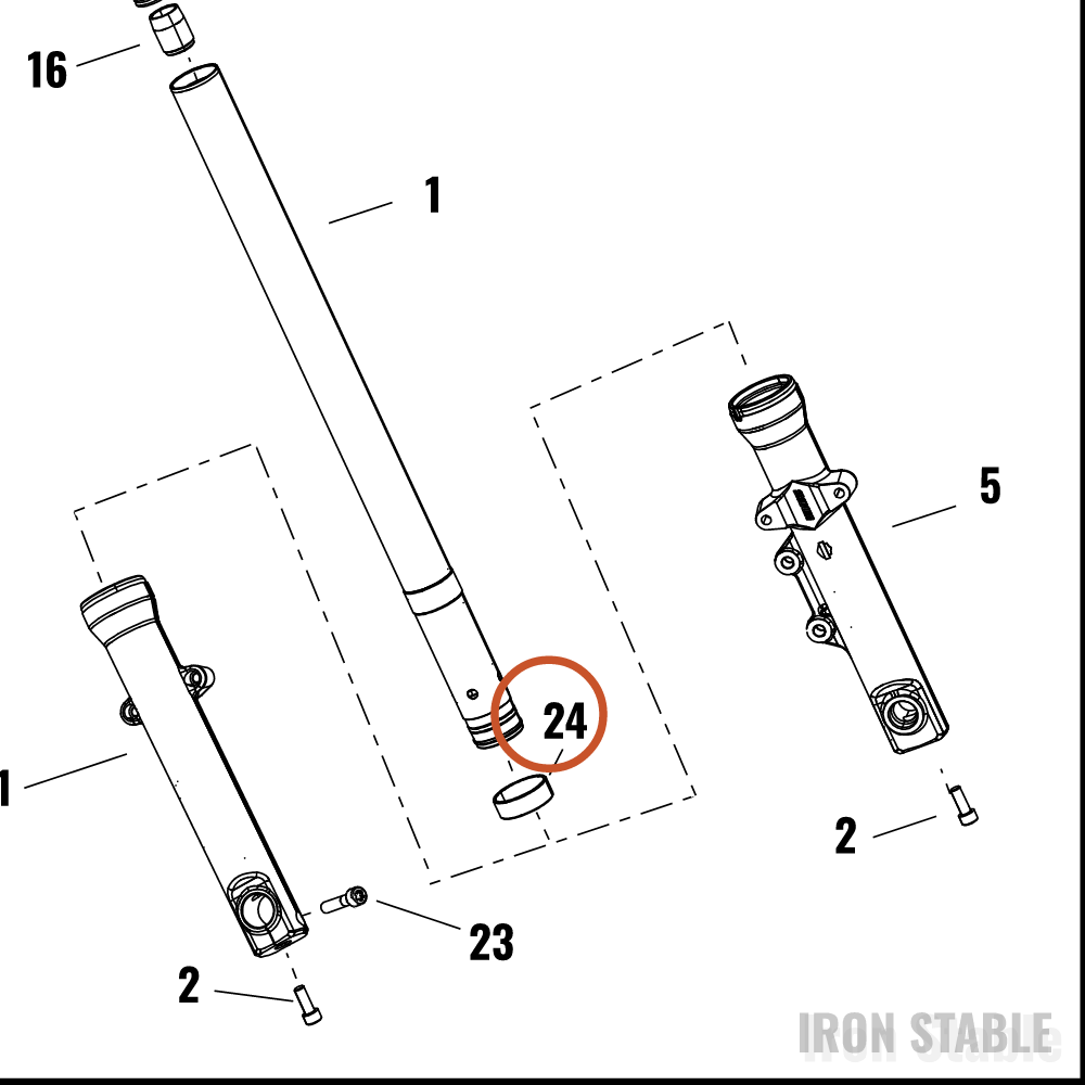 Harley-Davidson Fr Tlscp Fork Sub-Component, Slide