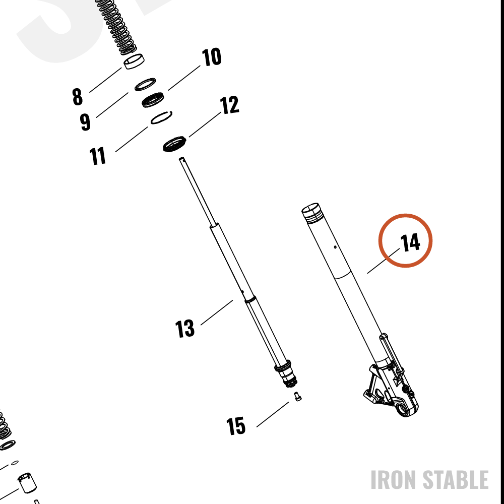 Harley-Davidson Fr Tlscp Fork Sub-Component, Slide