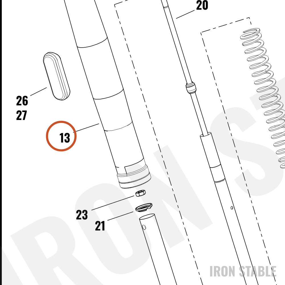 Harley-Davidson Fr Tlscp Fork Sub-Component, Outer